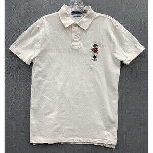 Polo Ralph Lauren Polo Shirt Size SP White Embroider Polo Bear Custom Slim Fit